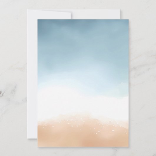 All I See Is Love Oceaan Strand Bruidsfeest Bedankkaart (Achterkant)