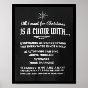 ‘All I want for Christmas’ funny Choir msg poster