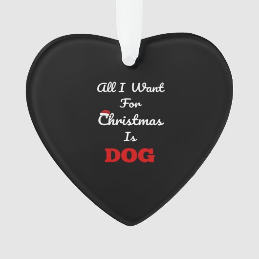 All I Want for Christmas is Dog Funny Holiday Gift (devant)