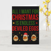 All I Want For Christmas Is Endless Deviled Eggs C Kaart (Gele Bloem)