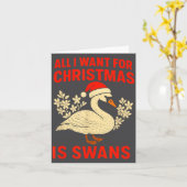 All I Want For Christmas Is Swans Ugly Xmas Sweate Kaart (Gele Bloem)