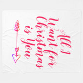 All I want for Christmas is You custom Holiday Fleece Deken (Voorkant (Horizontaal))