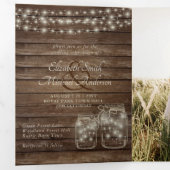 All-in-1 FOTO Huwelijksuitnodiging RSVP Programma  (Binnenzijde eerst)