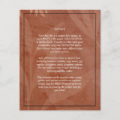 All-in-1 Rustic Terracotta PHOTO Overlay Wedding Flyer (Achterkant)