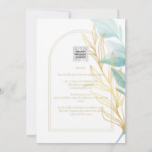 All-in-1 Zee Glas Aqua Groen Gouden Bladeren Bruil Kaart (Achterkant)