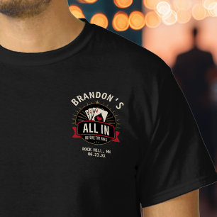 “All In Before the Ring” Poker vrijgezellenfeest T-shirt