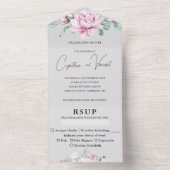 All-in-één trouwuitnodiging voor volwassenen geen all in one uitnodiging (Binnen)