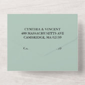 All-in-één trouwuitnodiging voor volwassenen geen all in one uitnodiging (Achterkant)