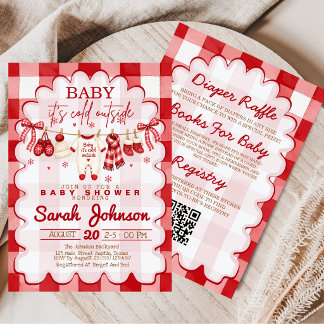 All In One Baby Het Is Koud Buiten Baby Shower Kaart
