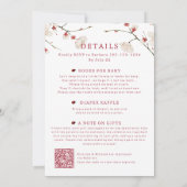 All in One Baby in Bloom QR Code Douche Invitation (Dos)