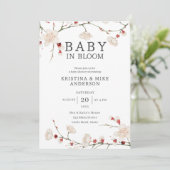 All in One Baby in Bloom QR Code Douche Invitation (Debout devant)