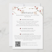 All in One Baby in Bloom QR Code Douche Invitation (Dos)