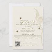 All in One Baby to Bee QR Code Douche Invitation (Dos)