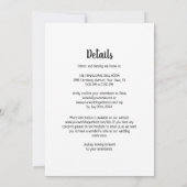 All-in-One Black and White Sunflower Weddenschap Kaart (Achterkant)