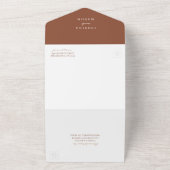 All in One Bohemian Terracotta Mariage Invitation (Dehors)