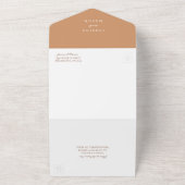 All-in-One Bohemian Terracotta Wedding Invite All In One Uitnodiging (Buitenkant)