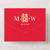 All in One Chinese Wedding Invite 001 All In One Uitnodiging (Achterkant)