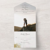 All in One Classic Luxe Marble Wedding Invitation (À l'intérieur)