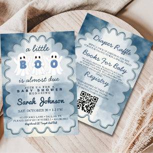 All In One Een Kleine Boo Komt Blauwe Baby Shower Kaart