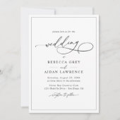 All-in-One Elegant Script Sage Green Wedding Kaart (Voorkant)