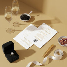 All-in-One Elegante Gouden Duif Trouwuitnodiging