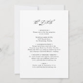 All in One Elegante Zwarte Calligrafie Bruiloft Kaart (Achterkant)