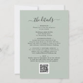 All-in-One Eucalyptus Photo Gold Sage Weddenschap Kaart (Achterkant)