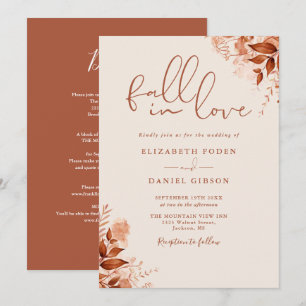 All In One Fall In Love Bloemen Bruiloft Kaart