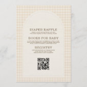 All in One Gingham Bearly Wait Baby Shower Kaart (Achterkant)