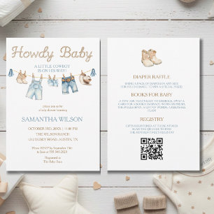 All In One Howdy Baby Kleine Cowboy Baby Kaart