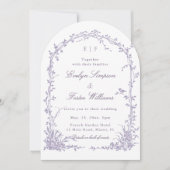 All in One Lavender Botanical Garden Wedding Arch Kaart (Voorkant)