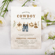All in one Little Cowboy Waslijn Baby Shower