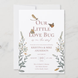 All in One Little Love Bug Baby Shower Invitation Kaart