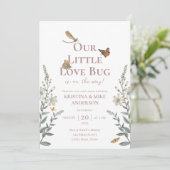 All-in-One Little Love Bug Baby Shower Uitnodiging (Staand voorkant)
