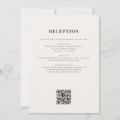 All in One Neutral Beige QR Code Photo Wedding Kaart (Achterkant)