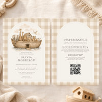 All in One Noachs Ark Gingham Neutrale Baby Shower