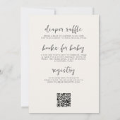 All in One QR Code Wild One Safari Baby Shower Kaart (Achterkant)