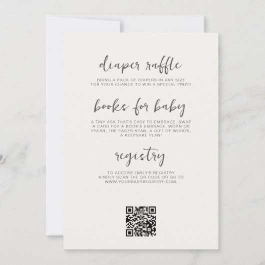 All in One QR Code Wild One Safari Baby Shower Kaart (Achterkant)