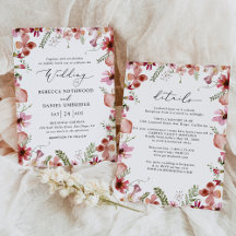 All-in-one Roze Peach Wildflower Wedding