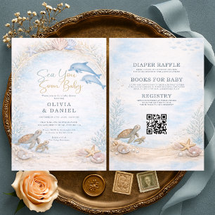 All in One Sea You Soon Couples Baby Shower Kaart