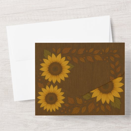 All-In-One Sunflower Invitation (Verso)