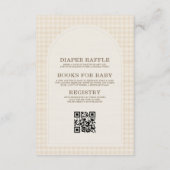 All in One Teddy Bear Gingham Bearly Wait Kaart (Achterkant)