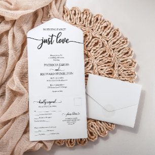 All-in-one trouwuitnodiging met RSVP-ansichtkaart All In One Uitnodiging