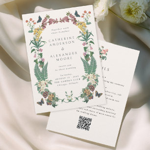 All In One Vintage Sierlijke Bloem Bruiloft Kaart
