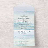 All in One Watercolor Beach Invitation de mariage (À l'intérieur)