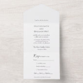 All in one Wedding Invitation Template Uitnodiging (Binnen)