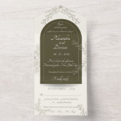 All in One Wedding Invite, template, personalized Uitnodiging (Binnen)