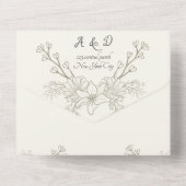 All in One Wedding Invite, template, personalized Uitnodiging (Achterkant)