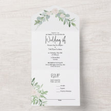All in One Wedding Nodig Waterverf Floral uit