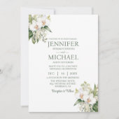 All in One White Orchids Wedding Invitations (Devant)